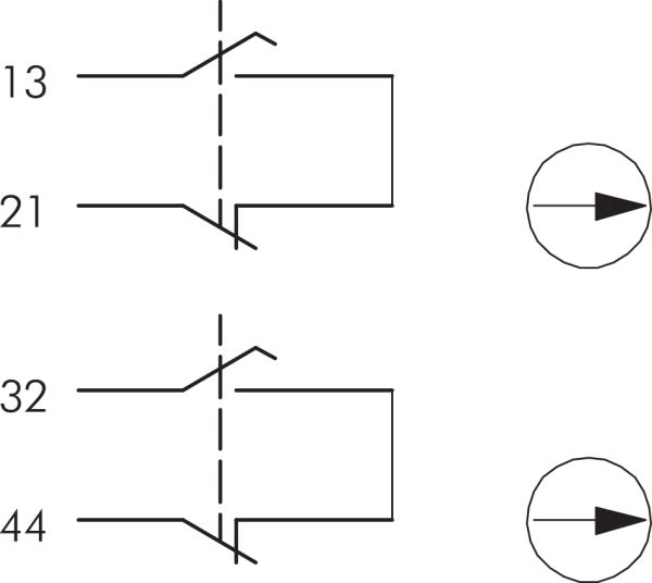 AZSOSO Momentary Contact Block 2xNC with Dual NC Contacts AZSOSO Connection Diagram