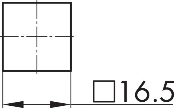 BSQXU QUARTRON-JUWEL Square Nameplate for Automation BSQXU Dimensional Drawing