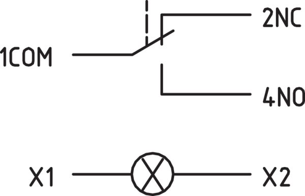 CTLP_485 Illuminated Momentary Contact Block, 1M Cycles CTLP_485 Connection Diagram