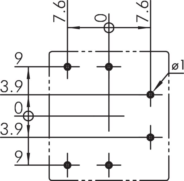 XAP601 Drilling Pattern