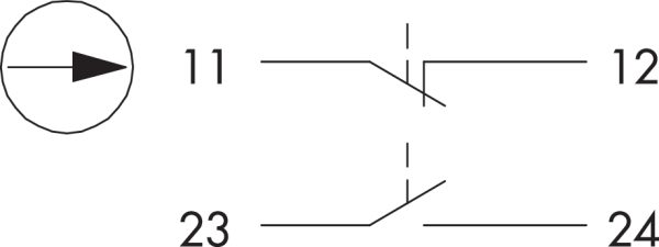 FRTFOI_AU Momentary Contact Block 600K with Faston Terminal FRTFOI_AU Connection Diagram