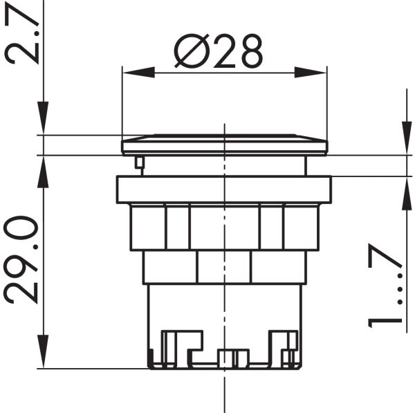 JRVATLR RONDEX-JUWEL Illuminated Pushbutton IP67 ROHS JRVATLR Product Dimension - JRVATLR