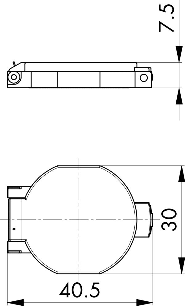 KDP22RR Dimensional Drawing