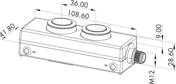 MBM128_TLITLO Dimensional Drawing