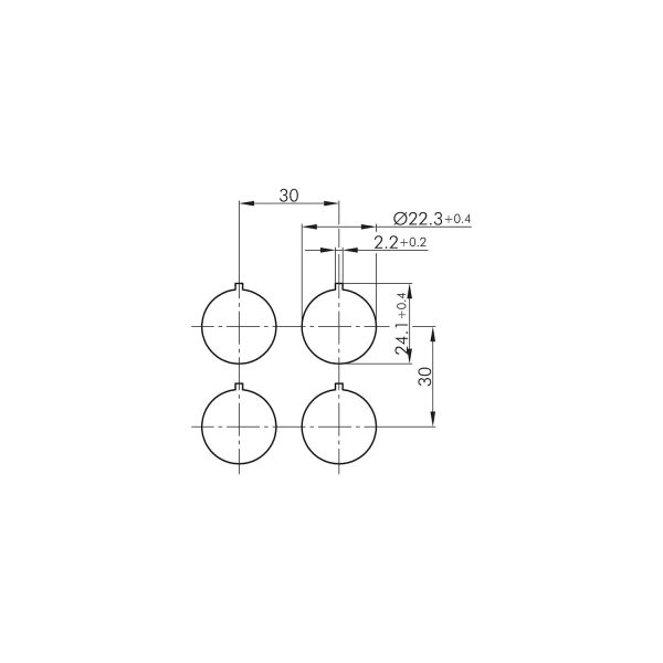 RRJNSGL+SGLR-24V Drilling Pattern