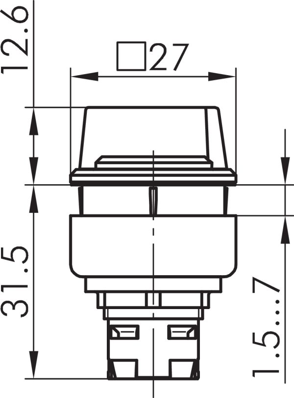 QXJWA Non-Illuminated Maintained Selector Switch IP65 QXJWA Product Dimensions