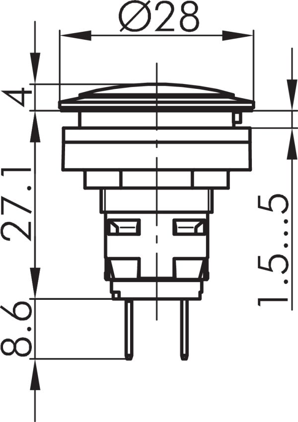 RRJVAL4 Dimensional Drawing