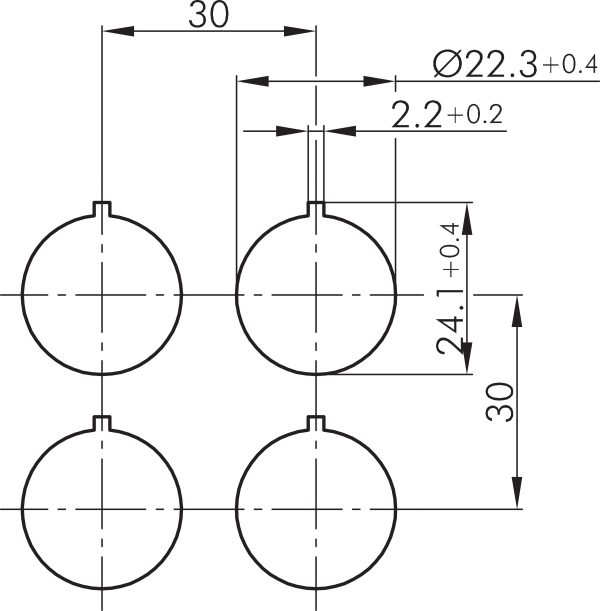 RRJVA_RJ45_STB Drilling Pattern