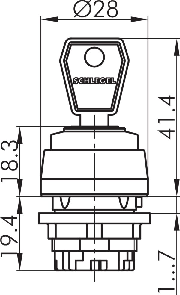 RSSA13E Dimensional Drawing