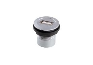 RRJ_USB Silver Round USB Panel Jack for Control Panels RRJ_USB Product Image