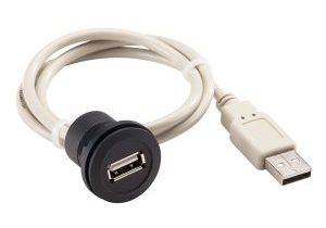 RRJ_USB_SW Round USB Panel Mount Jack for HMI Systems RRJ_USB_SW Product Image